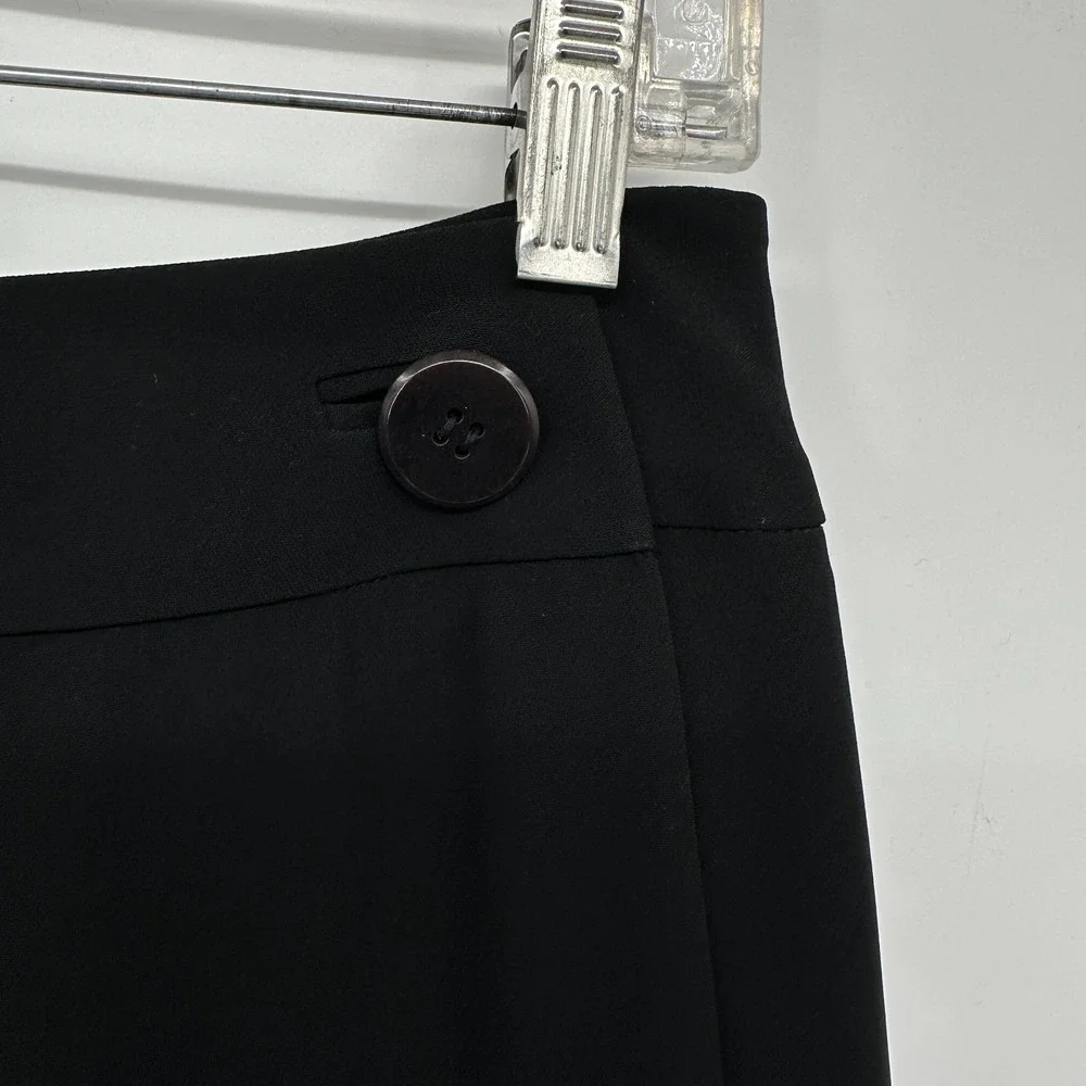 Vintage Dana Buchman Maxi Skirt Size 8‎ Black Wrap Lined Neutral Quiet Luxury